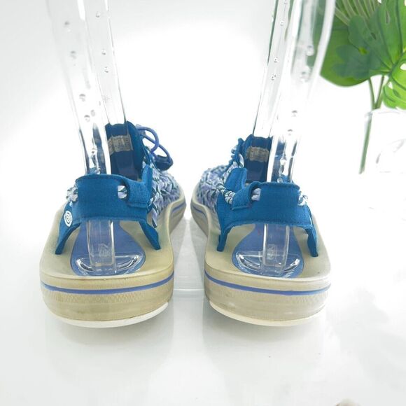 Keen Men Uneek Sandal Size 8.5 Bungee Cord Woven Slip On Blue Outdoor Hike Sport - Picture 6 of 13